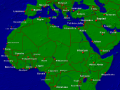 Afrika-Nord Städte + Grenzen 1600x1200